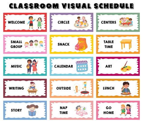 Preschool Daily Routine Schedule Kindergarten Routines Daily Schedules, Morning Preschool Routine, Visual Preschool Schedule Printable, Daily Routine Schedule For Preschoolers, Daily Routine Schedule Preschool, Visual Schedule Preschool Daily Routines Free Printable, Visual Daily Schedule For Preschool, Preschool Charts Printable, Preschool Daily Schedule Printable Free