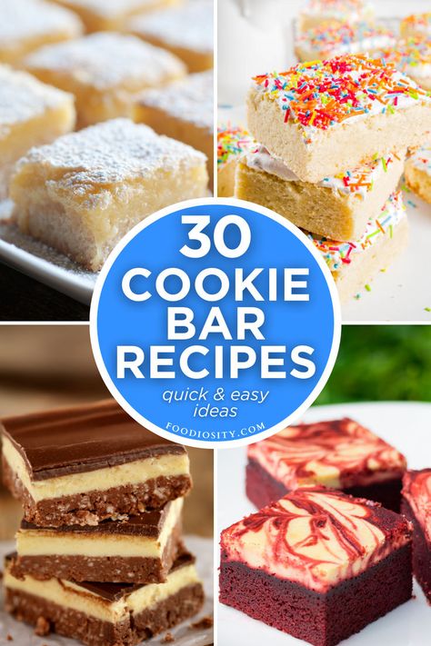 This collection of 30 cookie bar recipes showcases the versatility and delight that cookie bars bring to the table. From classic flavors to innovative combinations, each recipe offers a unique way to enjoy the simplicity and joy of baking. Cookie bars are more than just a treat; they’re a canvas for creativity, a means to bring people together, and a way to celebrate special moments with sweetness and warmth. Bar And Cookie Recipes, Cookie Layer Bars, Cookie Tray Bake, Cookies For Potluck, Cookie Sheet Cookie Bars, 8x8 Cookie Bars, Sheet Cookie Bars, Big Batch Cookie Bars, 8x8 Bar Recipes