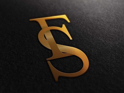 FS Logo Design logo freelance design elengant black golden royal text typography F S Love Dp, Fs Logo Design, Fs Logo, Alphabet Letters Design, Wedding Logo Design, S Love Images, Logo Design Video, Alphabet Images, Logo Design Art