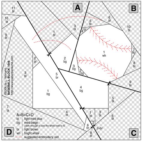 Paper Panache--Free Baseball, Bat, and Home Plate Paper-Pieced Pattern Baseball Pattern Template, Softball Quilts Ideas, Baseball Quilt Pattern Free, Baseball Quilts Ideas Boys, Baseball Quilts Ideas, Baseball Quilt Pattern Ideas, Baseball Quilt Pattern, Baseball Quilts, Paper Piecing Patterns Free Printables