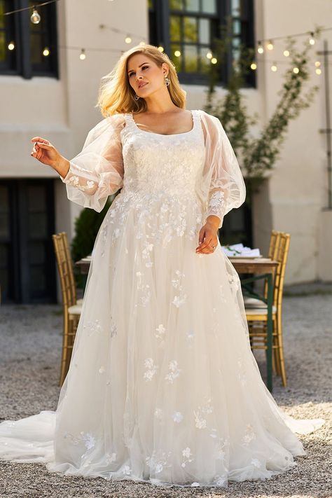 Magdalene Bridal Gown -  #Bridal #Gown #Magdalene Wedding Dresses Plus Size Modest, Plus Size Wedding Dresses Cottagecore, December Wedding Dress Plus Size, Wedding Dresses Modest Long Sleeve, Size 30 Wedding Dress, Large Lace Wedding Dress, Modest Wedding Dress Plus Size, Plus Size Cottage Core Wedding Dress, Plus Size Wedding Dresses Modest