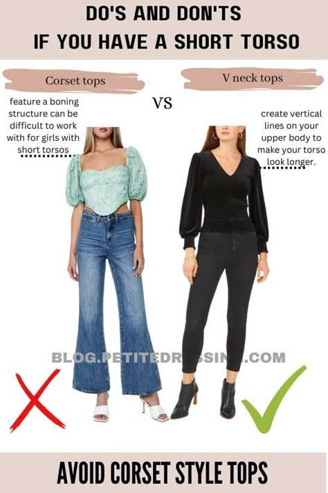 Short Torso Long Legs Petite, Short Torso Long Legs Outfits Casual, Short Torso Small Waist, Fashion For Short Torso Body Types, Fits For Short Torso, Shirt Torso Outfit, Dressing For A Short Torso, Outfits For Short Torso Women Rectangle, Big Torso Outfit