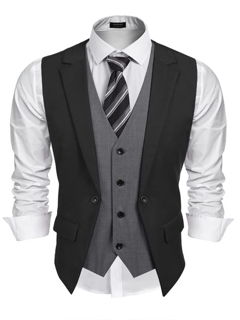 Mens Formal Fashion, Dress Suit Vest, Business Suit Vest, Mens Dress Vests, Fashion Vest, Mens Suit Vest, Formal Fashion, Waistcoat Dress, Mens Fashion Edgy