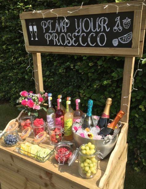 Pimp Your Prosecco Bar, Prosecco Bar, Fest Temaer, Garden Parties, Hen Do, Wedding Table Settings, Outdoor Bar, Grad Parties, Hen Party