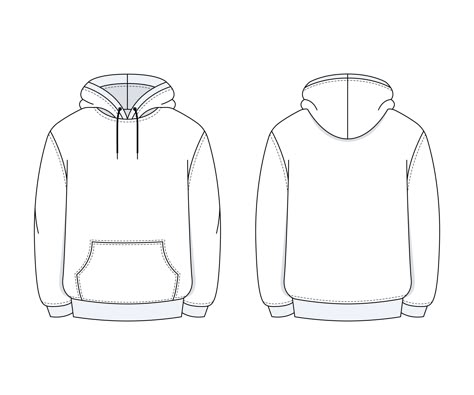 Hoodie Layout, Hoodie Outline, Senior Hoodies Design Ideas, Hoodie Mockup Free, Hoodies Design Ideas, Hoodie Vector, Hoodie Illustration, Pola Jaket, Hoodie Template