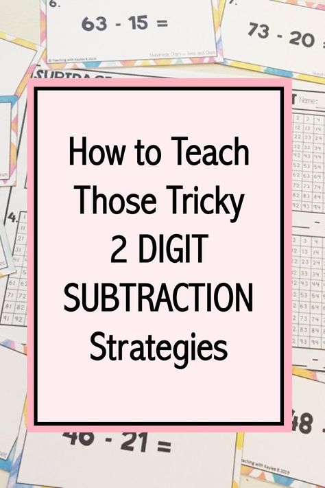 How To Teach Borrowing In Subtraction, Subtraction Strategies Anchor Chart 2nd, Teaching Borrowing In Subtraction, How To Teach Subtraction, 2 Digit Subtraction Games, Teaching Subtraction Second Grade, How To Subtract, Double Digit Subtraction Activities, Subtraction With Borrowing Activities