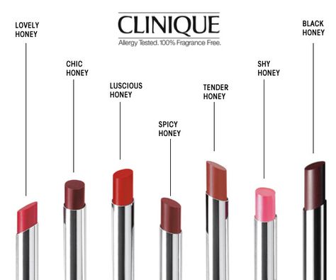 Pucker Up with Clinique Almost Lipstick Almost Lipstick Clinique, Clinique Lipstick Swatches, Black Honey Lipstick, Lipstick Clinique, Clinique Almost Lipstick, Clinique Black Honey, Haut Routine, Clinique Lipstick, Makeup Accesories