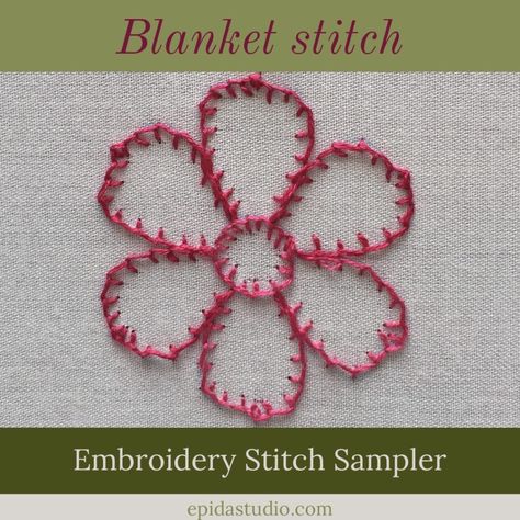 embroidery tutorials Archives | Page 2 of 8 | epida studio Blanket Stitch Embroidery Design, Embroidery Motifs Design, Easy Embroidery Ideas, Blanket Stitch Embroidery, Embroidery Design Flower, Stitch Embroidery Design, Motifs Design, Basic Hand Embroidery Stitches, Chain Stitch Embroidery