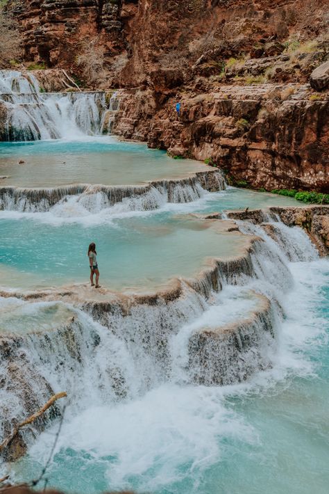 Havasu Creek Arizona, Havasupai Falls Arizona, Havasupai Arizona, Havasu Falls Hike, Havasu Falls Arizona, Usa Outfits, Sedona Arizona Travel, Lake Havasu Arizona, Havasupai Falls