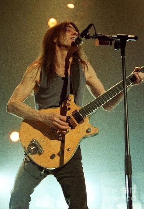 Malcolm Young Band Posters, Acdc Art, Acdc Angus Young, Malcolm Young, Acdc Angus, Bon Scott, Angus Young, Guitar Design, Ac Dc