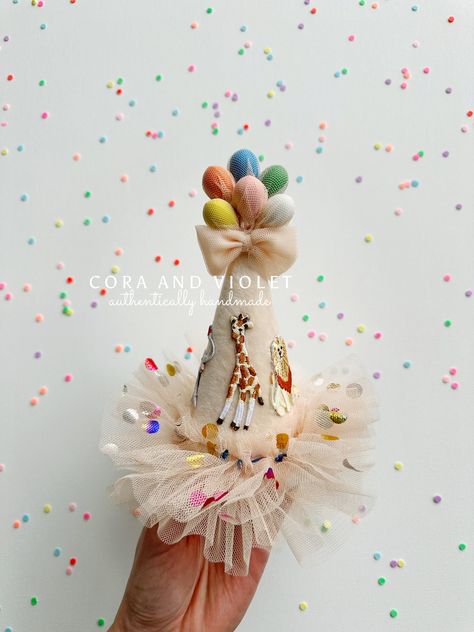 Party Animal Birthday Hat | Cora and Violet Kawaii Weather, Party Animal Birthday, Animal Dress, Back Of The Head, Birthday Stuff, Perfectly Posh, Party Animal, Birthday Themes, Birthday Hat