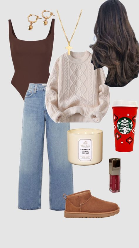 #outfitinspo #christmas #vanillagirl #starbucks #bathandbodyworks Chruch Outfits, Fall Preppy Outfits, Preppy Fall Outfits, Jeans Outfit Casual, Everyday Fashion Outfits, Cute Lazy Outfits, Cute Preppy Outfits, Easy Trendy Outfits, Simple Trendy Outfits