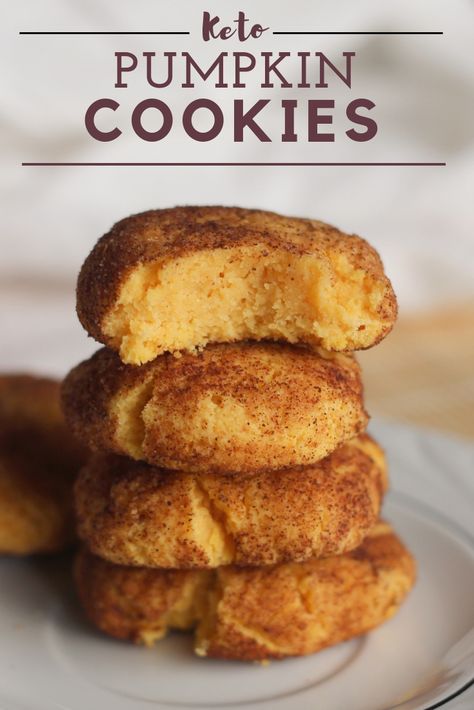 Keto Pumpkin Cookies, Galletas Keto, Pumpkin Snickerdoodles, Desserts Keto, Postre Keto, Keto Pumpkin, Keto Pancakes, Low Carb Dessert, Keto Brownies