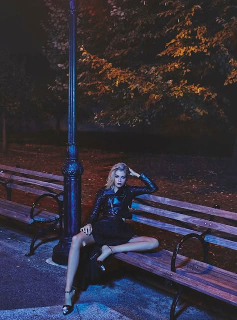 Stella Maxwell In 'After Hours' By Geoff Barrenger For Dress To Kill Magazine — Anne of Carversville Shooting Pose, Night Time Photography, Night Portrait, Stella Maxwell, Night Shot, School Photography, Fashion Photography Poses, Night Photos, Shoot Inspiration