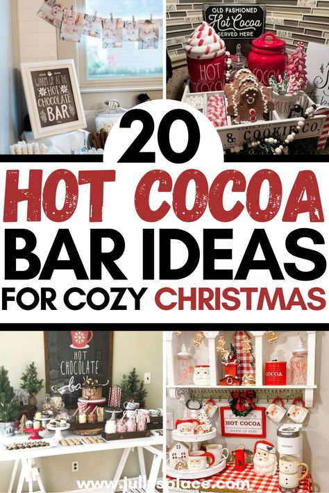 hot cocoa bar ideas, christmas cocoa bar ideas, hot cocoa station ideas Hot Cocoa And Cookie Bar, Hot Cocoa Bar Accessories, Hot Chocolate Bar With Alcohol, Elegant Hot Chocolate Bar, Hot Chocolate Outdoor Decoration, Hot Chocolate Bar Small Space, Hot Cocoa Table Set Up, Cute Hot Chocolate Bar, Hot Cocoa Board Ideas Christmas