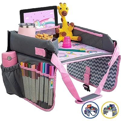 KIPTOP Toddler Car Seat Travel Tray - Toy organizer - Soft and Sturdy Portable Lap Activity and Snack Desk for Cars, Planes and Strollers - Waterproof & Durable - Black : Amazon.ca: Baby Travel Tray For Kids, Car Seat Travel Tray, Car Seat Tray, Wonton Chips, Shrimp Wonton, Travel Tray, Toddler Car, Backseat Car Organizer, Lap Tray