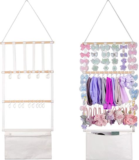 Amazon.com: Nerien Headband Holder, Hair Bow Organizer with Pocket, for Girls Baby Toddler, Hair Accessories Wall Closet Hanging Storage Display, for Hair Ribbons Ties Clips, with 20 Pcs Hooks for Shower Room : Baby Hair Claw Clip Organizer, Claw Clip Organizer, Hanging Storage Pockets, Hair Clip Organizer, Clip Organizer, Toddler Organization, Hair Bow Organizer, Hair Accessories Holder, Headband Organizer