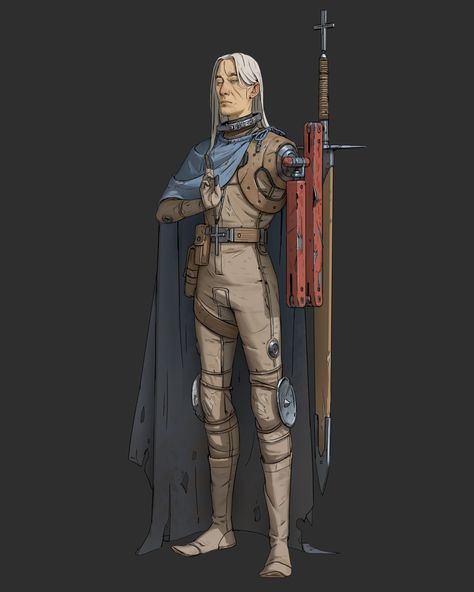 ArtStation - Beyond the Void: Crusaders (1), Pavel Hristov Medieval Sci Fi, Cyberpunk Character Art, Sci Fi Character, Sci Fi Character Design, Samurai Artwork, Knight Art, Cyberpunk Character, Modern Fantasy, The Void