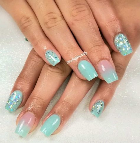 Blue Nails With Gorgeous Glitter Nail Designs With Glitter, Small Sofa Designs, Bright Blue Nails, Chunky Glitter Nails, Glitter Nail Designs, Red Nails Glitter, New Years Nail Designs, Glitter Accent Nails, Teal Nails