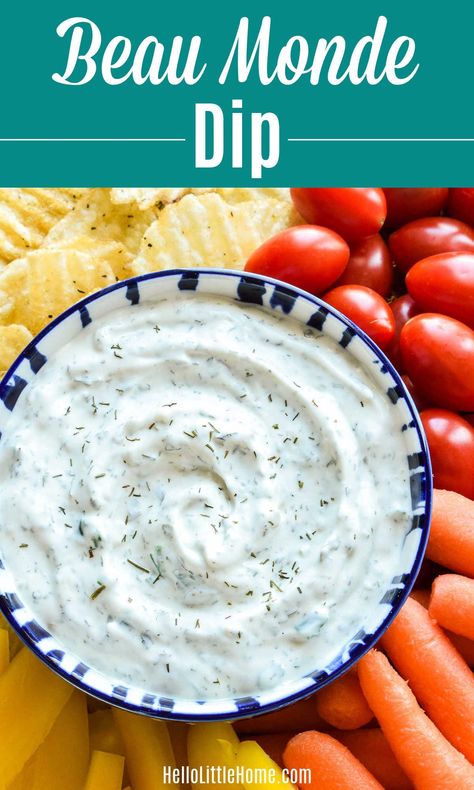 Dill Dip Recipe With Beau Monde, Beaumonde Dill Dip, Dill Dip With Beau Monde, Dill Dip Recipe Sour Cream, The Best Dip In The World, Rye Bread Dip, Dill Veggie Dip Recipe, Homemade Veggie Dip, Homemade Dill Dip