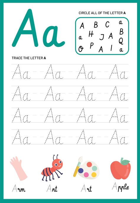 Worksheet For Letter A, Letter A Writing Practice Free Printable, Letter I Printables Free, Letter A Worksheets For Kindergarten, Alphabet Activities Kindergarten Worksheets Free Printable, Letter U Worksheets Preschool, Letter Activities For Preschool Free Printable Alphabet Worksheets, Phonics Letter A, Alphabet Activities Preschool Printables