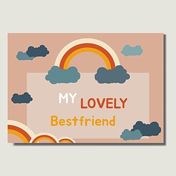 template,editable,abstract,poster,card,greeting,printable,flower,decoration,friendship card template,friendship card,friendship,rainbow,cloud Friendship Card Printable, Friendship Cards For Kids, Happy Friendship Day Photo Frame, Friendship Day Cute Cards, We’re Not Really Strangers Cards Friendship, Cloud Template, Pet Sympathy Cards, Printable Flower, Flower Birthday Cards