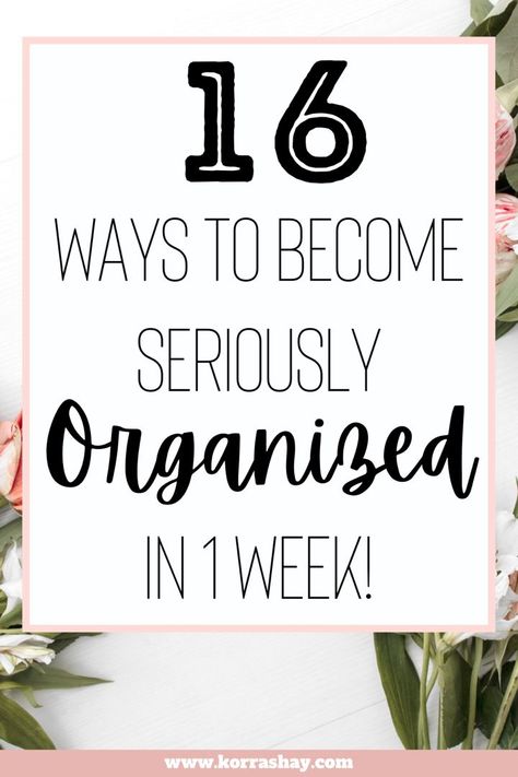 Seriously Organized, How To Be More Organized, Organisation Ideas, Ways To Organize, Organizing Time, Organized Life, Organization Planning, Get Your Life, Home Organization Hacks