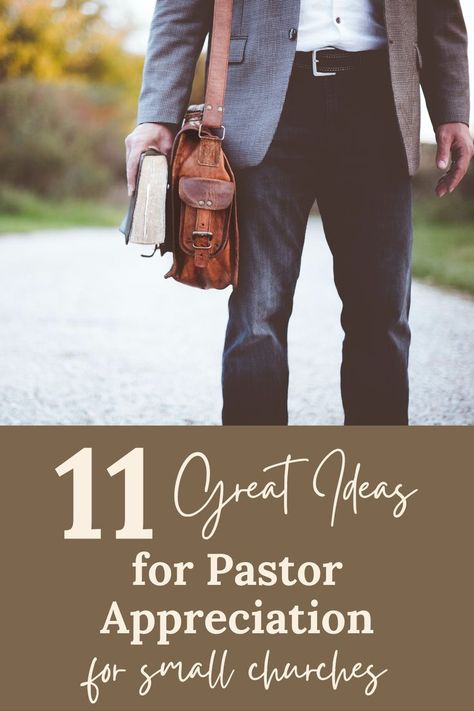 Here are 11 ideas to celebrate your pastor, perfect for your small church – whether it’s Pastor Appreciation Day, a birthday, or any time of the year. Appreciating your pastor is easier than you think. There’s no reason to stress out or get overwhelmed searching the internet for dozens of ideas that won’t work in your small church. Fall Pastor Appreciation Ideas, Pastors Appreciation Gifts, Pastor Appreciation Speech, Pastor's Appreciation Day, Pastor Farewell Ideas, Diy Gifts For Pastor Appreciation, Pastors Day Ideas, Fun Pastor Appreciation Ideas, Pastor’s Wife Appreciation Ideas