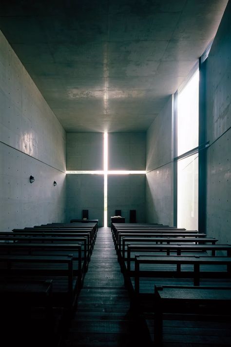 the centre pompidou will host an exhibition of the work of tadao ando Koshino House, Church Of Light, Ibaraki Japan, Tadao Ando, Ibaraki, Sacred Architecture, Religious Architecture, Church Architecture, Place Of Worship