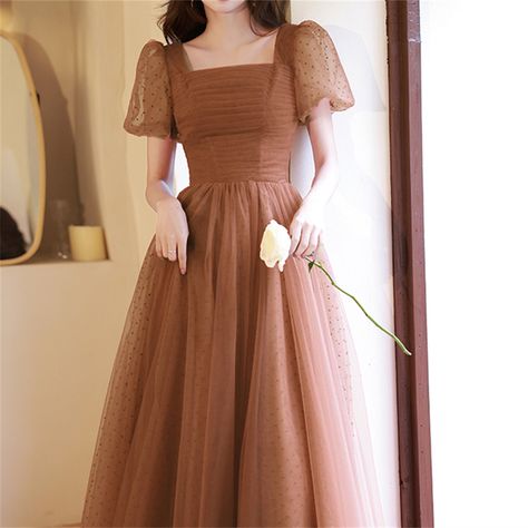 Square Neckline Prom Dress, Simple Ball Gown, Gaun Tulle, Prom Dress Simple, Fairy Prom Dress, Tulle Formal Dress, Short Sleeve Prom Dresses, Square Neckline Dress, Modest Formal Dresses