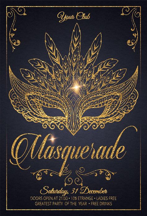 Masquerade Carnival Party Flyer #bleed#inch#dpi#Resolution Masquerade Ball Decorations, Masquerade Party Themes, Sweet 16 Masquerade Party, Mascarade Party, Masquerade Party Invitations, Masquerade Party Decorations, Masquerade Prom, Masquerade Ball Party, Masquerade Carnival