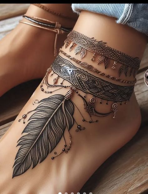 Native American Back Tattoos For Women, Taino Indian Tattoos For Women, Paisley Tattoos For Women, Women’s Tatoos Ideas, Phoenix Hand Tattoos For Women, Survival Tattoo Ideas, Leg Quote Tattoos Women, Wrap Around Ankle Tattoos For Women, Spiritual Animal Tattoos