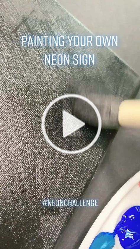 annecastro.art(@annecastro.art) on TikTok: DIY Neon Painting 💙 #easy #paintingtutorial #diy #glow #neonsign #diycraft #art #glowchallenge #neonchallenge Diy Neon Sign Painting, Painting Neon Effect, How To Paint Neon Effect, Neon Sign Painting Canvas Diy, Neon Art Painting Easy, Neon Painting Ideas Easy, Neon Art Painting, Diy Neon Sign, Name Paintings