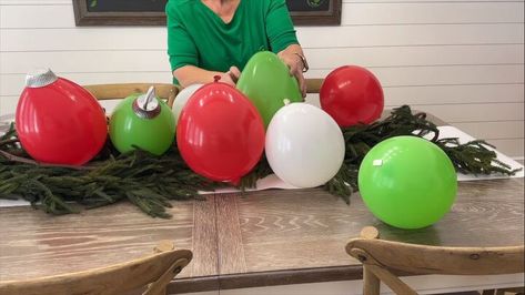 Today, I'm going to show you a really simple DIY for the festive holidays: how to make balloon Christmas ornaments. All you need are a few Dollar Tree supplies. Diy Balloon Christmas Lights, Balloon And Solo Cup Christmas Lights, Diy Balloon Ornaments, Easy Christmas Balloon Decorations, Christmas Balloon Table Centerpieces, Balloon Christmas Tree Ornaments, Balloon Ornaments, Diy Christmas Ball, Balloon Christmas