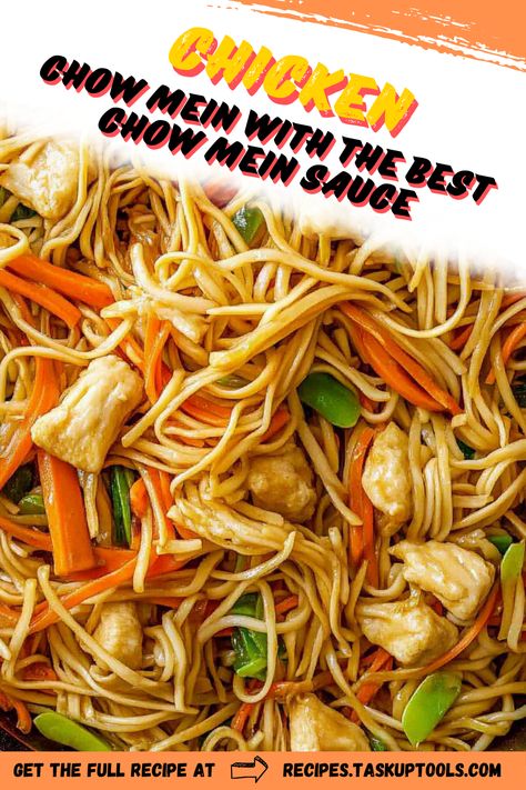 Discover the ultimate Chicken Chow Mein recipe, featuring tender chicken and crisp vegetables tossed in the best homemade chow mein sauce. Perfect for quick weeknight dinners or impressing guests with your culinary skills, this flavorful dish brings classic Asian flavors to your kitchen. Dive into a world of savory, umami-rich goodness and learn how to create the perfect stir-fry that will have everyone asking for seconds. Pin this recipe for a delicious and satisfying meal thats easy to make and bursting with flavor! Authentic Chow Mein Recipe, Chinese Chow Mein Recipe, Chicken Chow Mein Recipe Easy, Easy Chicken Chow Mein, Easy Chow Mein Recipe, Chow Mein Sauce, Homemade Chow Mein, Chicken Chow Mein Recipe, Chow Mein Recipe