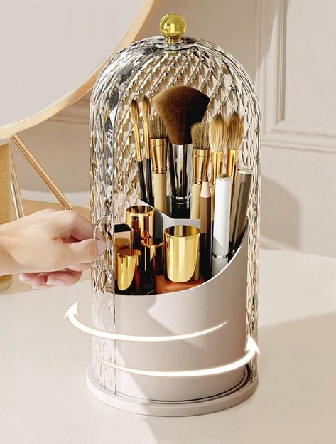 Makeup brush storage