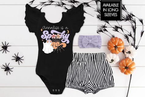 Girls Halloween 1st Birthday Outfit Personalized First - Etsy Halloween First Birthday, Halloween 1st Birthdays, Spooky One, First Birthday Shirt, 1st Halloween, Leotard Tops, 1st Birthday Outfit, 1st Birthday Shirts, First Birthday Shirts