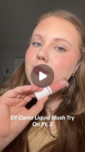 Nikki ♡ on Instagram: "Dusty Rose is the perfect everyday blush 💞🫶🏻  #elf #elfcosmetics #elfcamoliquidblush #elfblush #elfliquidblush #liquidblush #blushswatches #makeupswatches #pinkmakeup #pinkblush ##makeupreels #beautyreels #makeupartist #makeupaddict #makeuproutine #beauty #makeup #beautytips #beautyinfluencer #contentcreator #influencer #beautycontentcreator #beautybloggers"