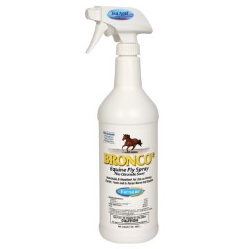 Farnam Bronco® Equine Fly Spray kills and repels six fly species, ticks, gnats and mosquitoes. Use it on your horses, ponies and foals and in your barns and stables. The spray has a pleasant citronella scent. Horse Fly Spray, Barns And Stables, Fly Spray For Horses, Horse Grooming Supplies, Small Horse Barns, Deer Fly, Ticks On Dogs, Deer Ticks, Fly Control