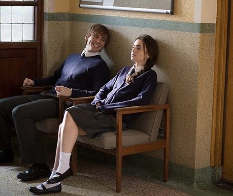 Love Rosie Movie, Scorpius And Rose, Boarding School Aesthetic, Love Rosie, Sam Claflin, People Sitting, Six Feet Under, Ron Weasley, Boarding School