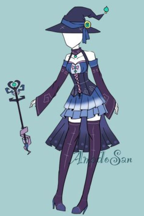 Witch outfit adoptable CLOSED by AS-Adoptables on @DeviantArt Witch Outfit Ideas, Outfit Ideas Drawing, Witch Drawing, Anime Witch, Witch Dress, Drawing Anime Clothes, Witch Outfit, Dress Sketches, Dress Drawing