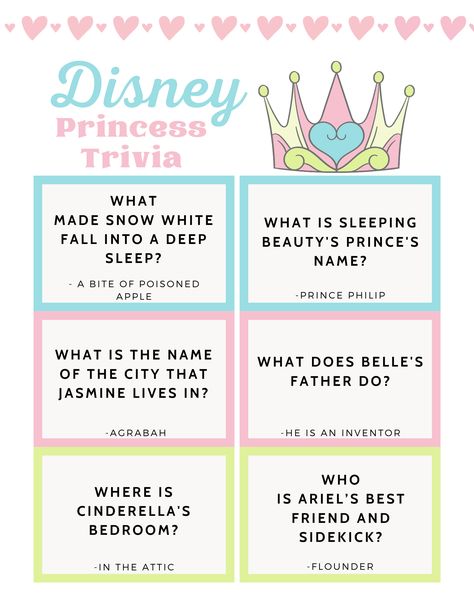 Disney Would You Rather, Advent Envelopes, Disney Princess Trivia, Trivia For Kids, Disney Trivia Questions, Disney Princess Games, Disney Movie Trivia, Crush Quizzes, Princess Quiz