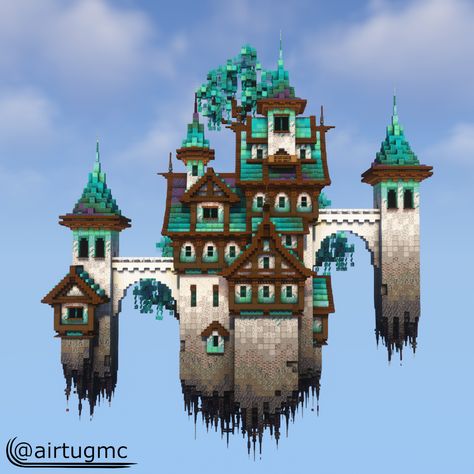 Tier 2 Build Schematics | Patreon Sky City Minecraft, Minecraft Steampunk Decoration, Minecraft Tower Build, Kook Wallpapers, Minecraft Build Tutorials, Minecraft Building Tutorials, Minecraft Tower, Minecraft Building Blueprints, Minecraft Welten