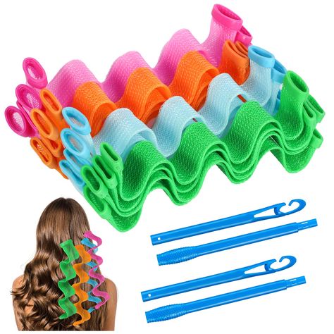 Spiral Hair Curls, Magic Hair Curlers, No Heat Hair Curlers, Diy Hair Curlers, Heatless Waves, Hair Tool Set, Heatless Hair Curlers, Beauty Hacks Nails, No Heat Hairstyles