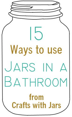 15 ways to use jars in a bathroom Mason Jar Toothbrush Holder Diy, Crafts With Jars, Mason Jar Toothbrush Holder, Jar Projects, Bathroom Jars, Recycled Jars, Mason Jar Projects, Diy Mason Jar, Info Board