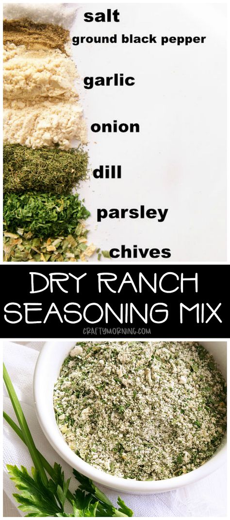 Ranch Seasoning Mix Recipes, Diy Ranch, How To Make Ranch, Ranch Seasoning Recipes, Dry Ranch Mix, Homemade Dry Mixes, Homemade Ranch Seasoning, Dry Ranch Seasoning, Dry Ranch Dressing