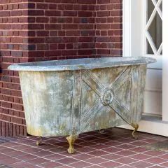 Porch Sittin' With Eli Haven Cottage | Antique Farmhouse Farmhouse Bathtubs, Bathtub Planter, Farmhouse Bathtub, Park Hill Collection, Porch Sitting, Metal Tub, Park Hill, French Collection, Farmhouse Garden