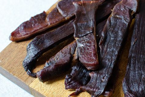 Dr Pepper Jerky Recipe, Peppered Jerky Recipe, Deer Jerky Recipe, Venison Jerky Recipe, Jerky Marinade, Meat Church, Venison Jerky, Jerky Recipe, Deer Recipes