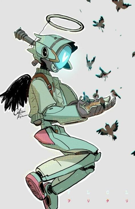 Robot Pfp, Tv Head Art, Flcl Canti, Celine Kim, Fooly Cooly, Weird Thing, Arte Peculiar, Graphisches Design, Anime I