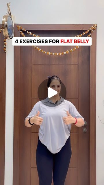 NISHA ARORA FITNESS on Instagram: "Full Flat Belly Workout  Easy Exercises At Home  Each Exercise- 4 sets 30 reps   #excercise #trendingreels #instalike #viralvideos #homework" Basic Exercise At Home, Exercise For Flat Stomach Beginner, One Exercise For Flat Belly, Exercise For Flat Stomach At Home, Easy Workouts To Do At Home Beginner, Easy Stomach Exercises, Flat Belly Workout Fast, Exercise Stomach, Easy Exercises For Beginners